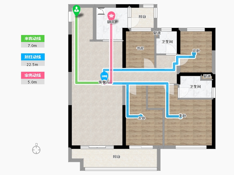 陕西省-汉中市-地建嘉信・臻华府-104.72-户型库-动静线