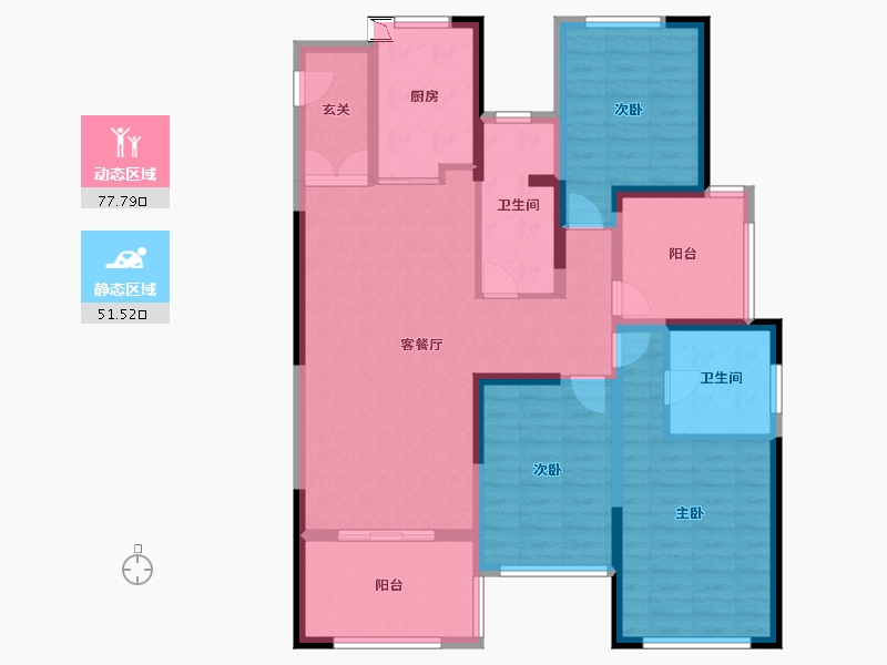 江苏省-常州市-路劲铂隽-115.00-户型库-动静分区