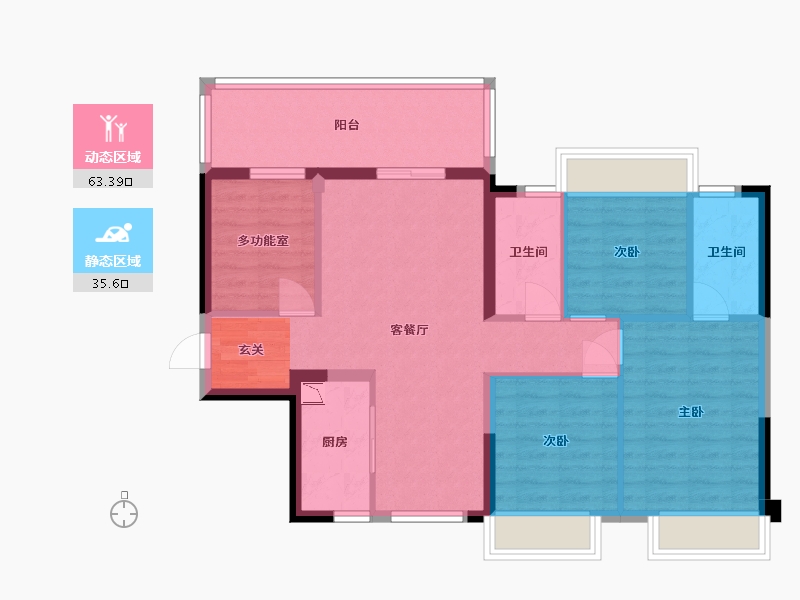 广西壮族自治区-南宁市-五象澜庭府-88.29-户型库-动静分区