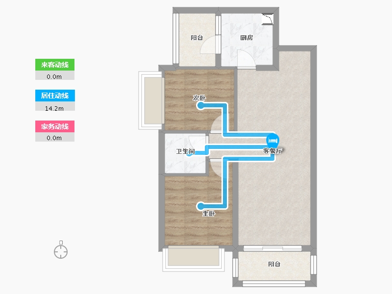 四川省-成都市-芙蓉锦绣城-57.47-户型库-动静线