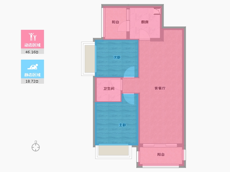 四川省-成都市-芙蓉锦绣城-57.47-户型库-动静分区