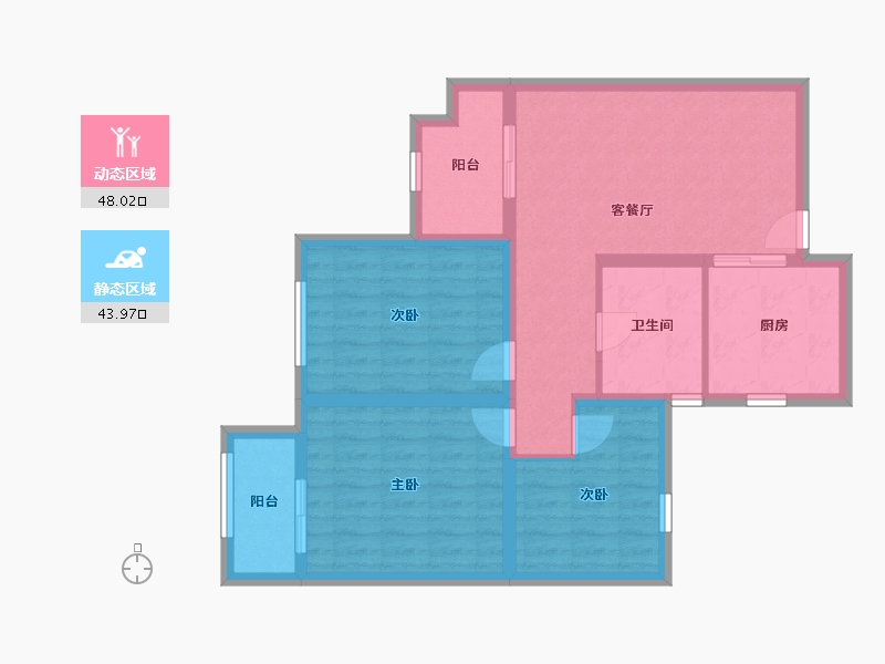 河南省-驻马店市-同信滨江壹号-81.75-户型库-动静分区