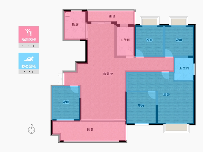 湖南省-怀化市-公园央著-149.35-户型库-动静分区