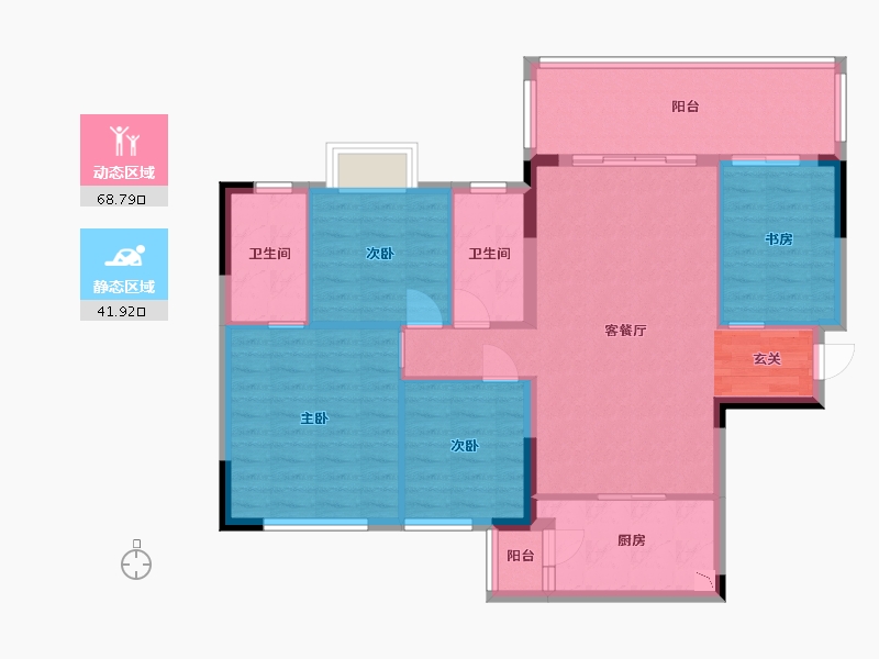 广西壮族自治区-南宁市-山湖海上城-100.00-户型库-动静分区