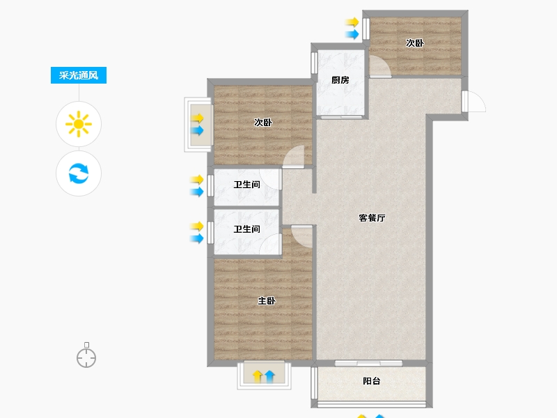 湖南省-怀化市-嘉鸿天街（榆园）-93.23-户型库-采光通风