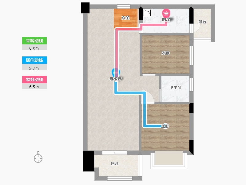 广西壮族自治区-南宁市-鑫邦华府-56.41-户型库-动静线