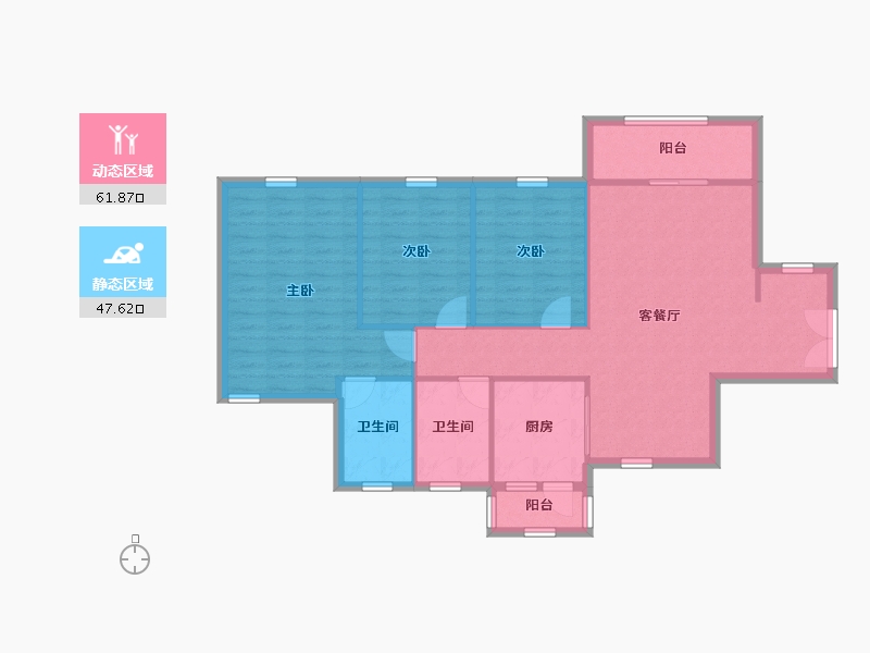 广东省-深圳市-佳兆业茗萃园二期-99.82-户型库-动静分区