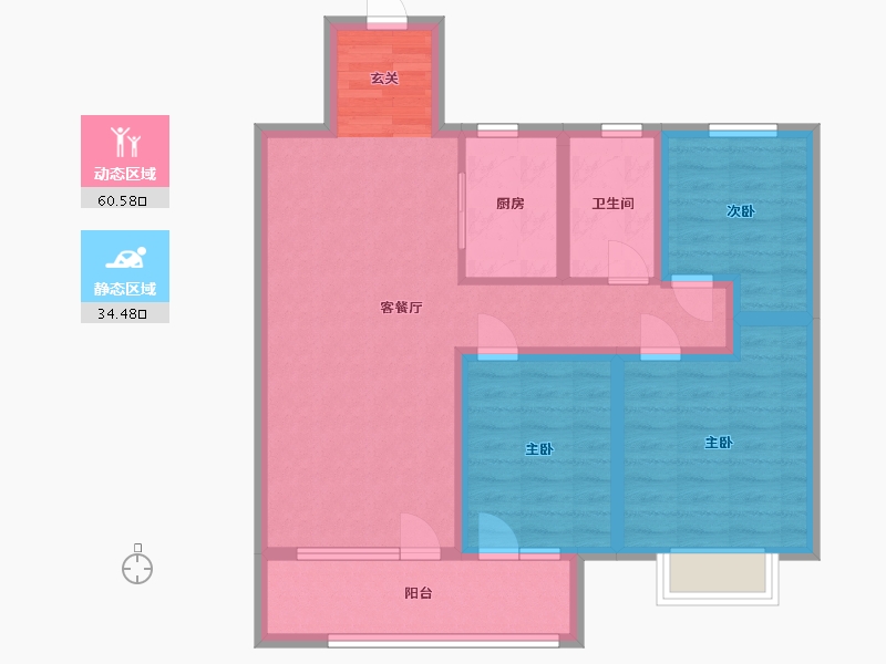 山东省-青岛市-海尔产城创衡山学府-84.00-户型库-动静分区