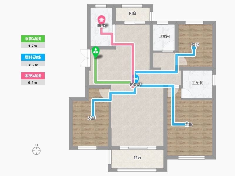 河南省-新乡市-开鸿熙苑-89.15-户型库-动静线