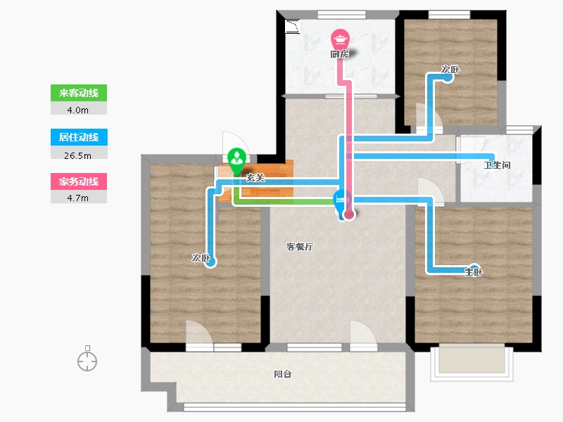 山东省-青岛市-康大・开元府-88.00-户型库-动静线