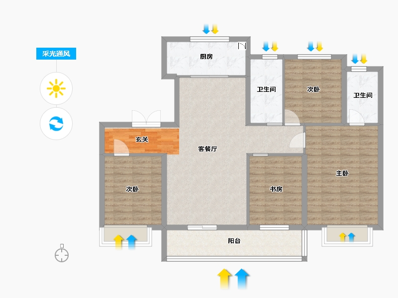 山东省-青岛市-鲁商学府-112.01-户型库-采光通风