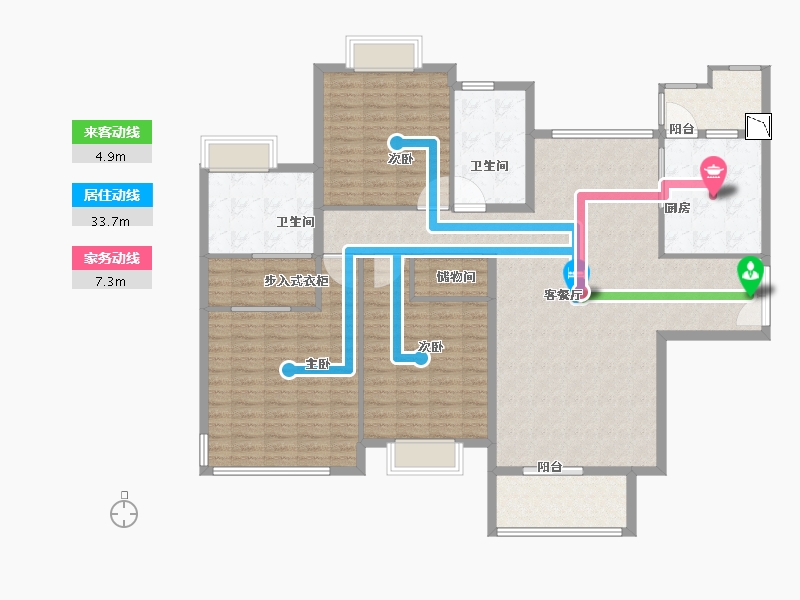 上海-上海市-天荟城-154.00-户型库-动静线