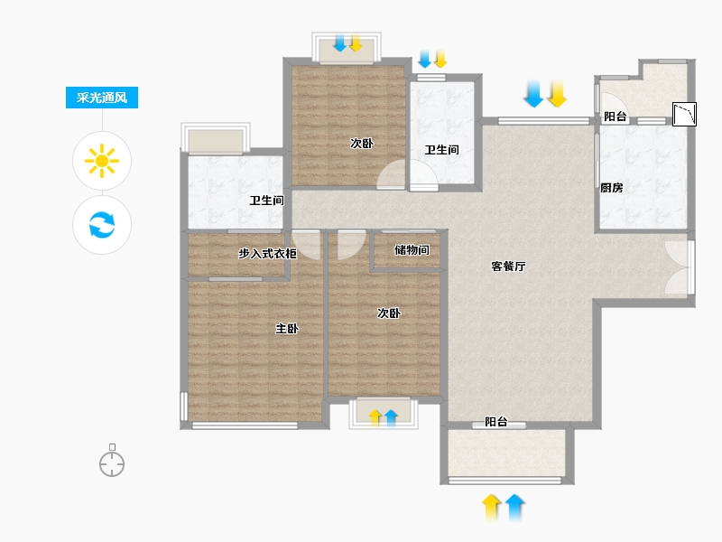 上海-上海市-天荟城-154.00-户型库-采光通风