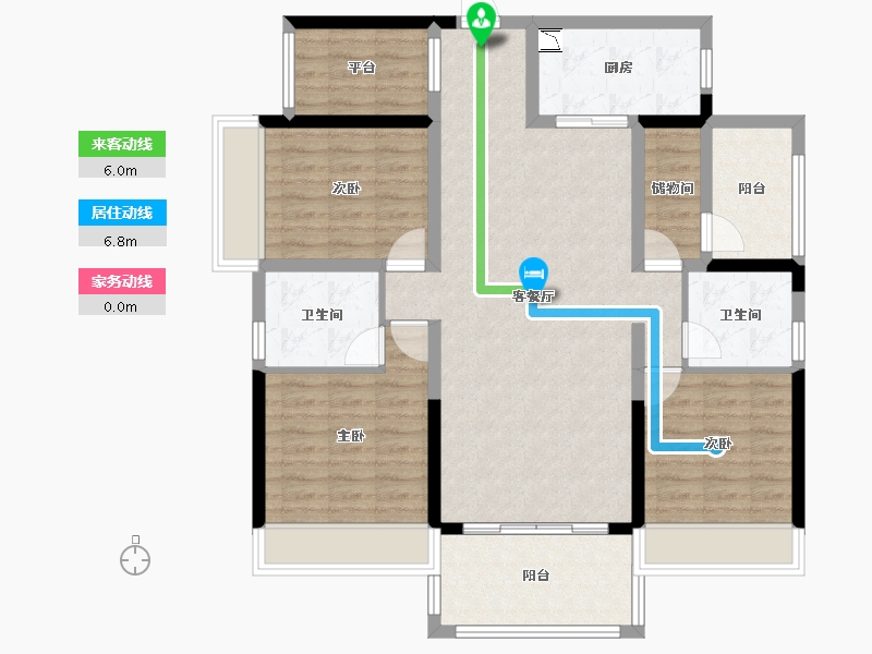 广西壮族自治区-贵港市-鑫炎・桃花源-106.27-户型库-动静线