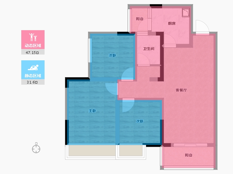 四川省-成都市-源上湾国际社区-68.51-户型库-动静分区