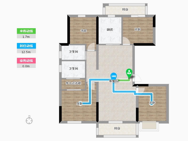 湖南省-长沙市-和泓融成府-103.70-户型库-动静线