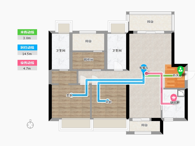 广东省-佛山市-禹洲・朗廷湾-77.60-户型库-动静线