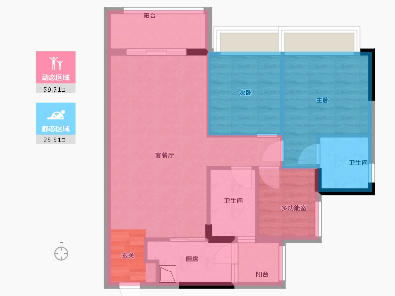 广东省-佛山市-合生悦公馆-76.00-户型库-动静分区