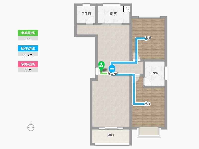 山东省-济宁市-新城雅居-92.04-户型库-动静线