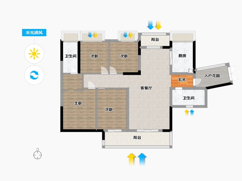 广东省-佛山市-首创禧瑞园著-118.58-户型库-采光通风