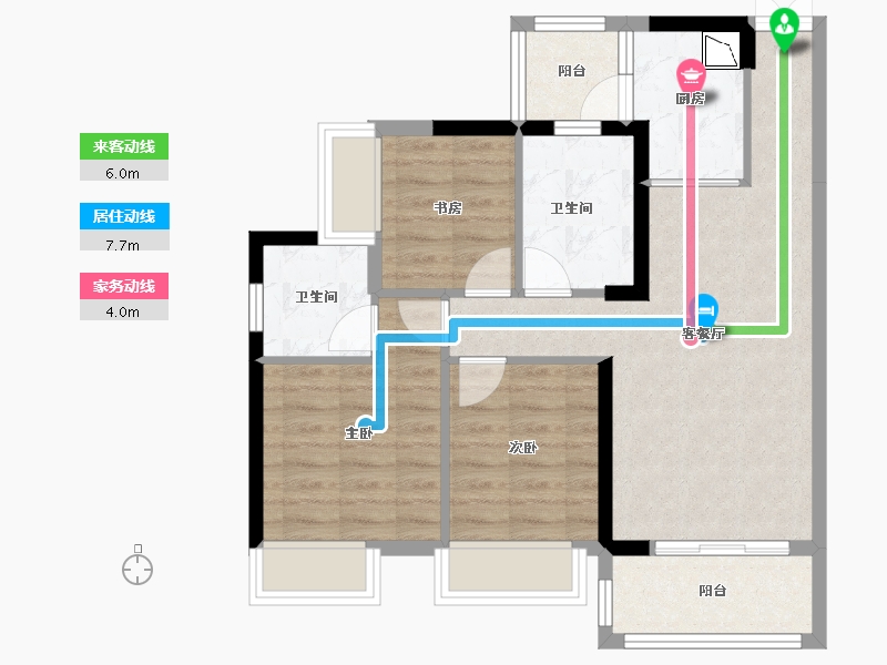 广西壮族自治区-贵港市-奥园顾荣幸福里-70.31-户型库-动静线