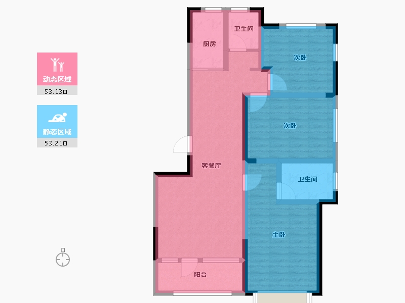 山东省-临沂市-迪尚学府-94.00-户型库-动静分区