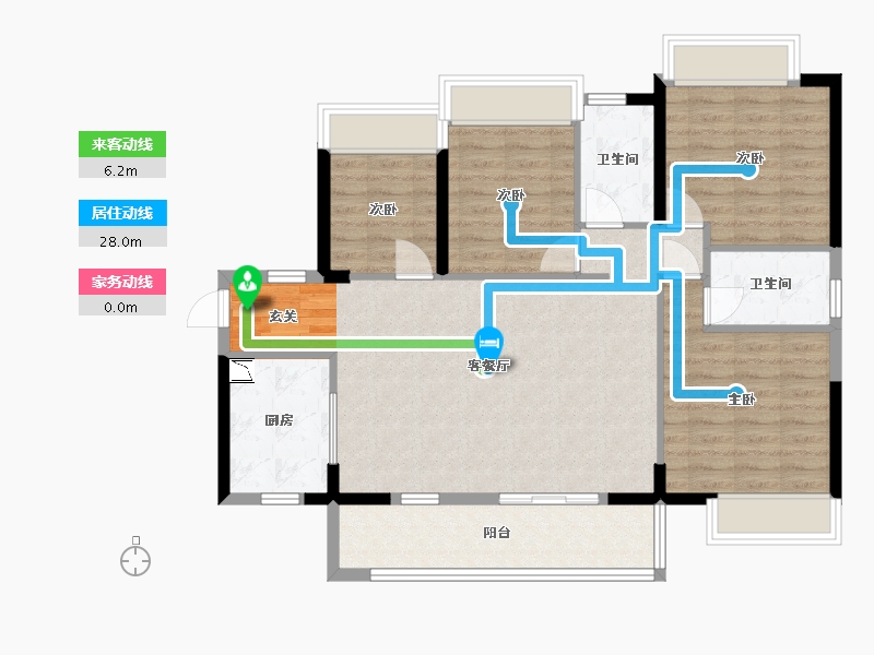 广东省-惠州市-海伦悦山居-98.82-户型库-动静线