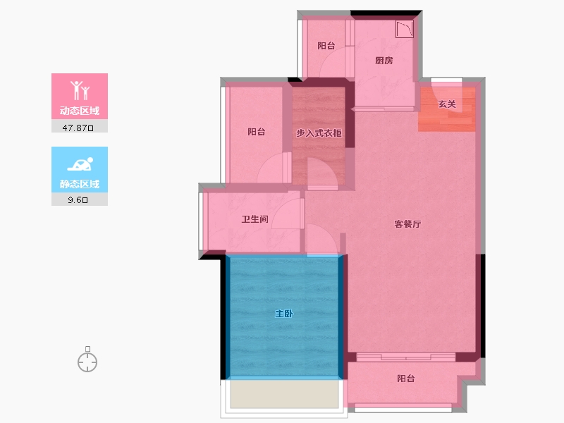 广东省-惠州市-鼎盛悦玺台-50.12-户型库-动静分区