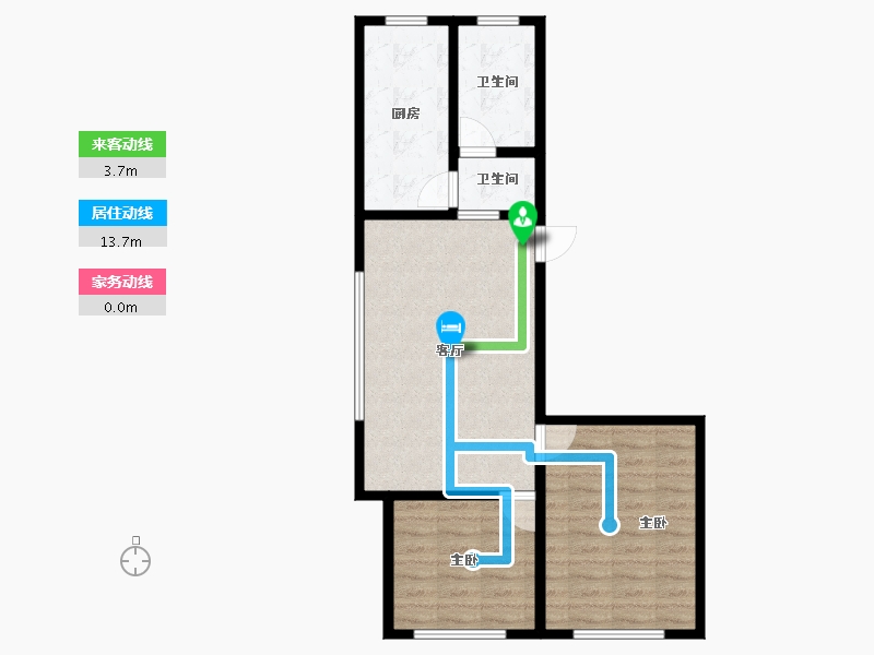 河北省-廊坊市-福宁园-66.45-户型库-动静线