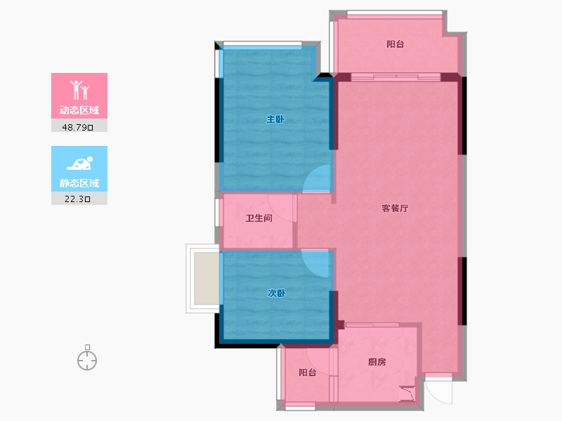 广西壮族自治区-防城港市-桂海高新未来城-63.76-户型库-动静分区