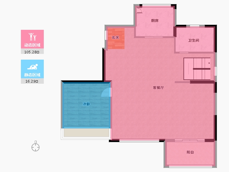 江苏省-苏州市-荷岸晓风花园-112.36-户型库-动静分区