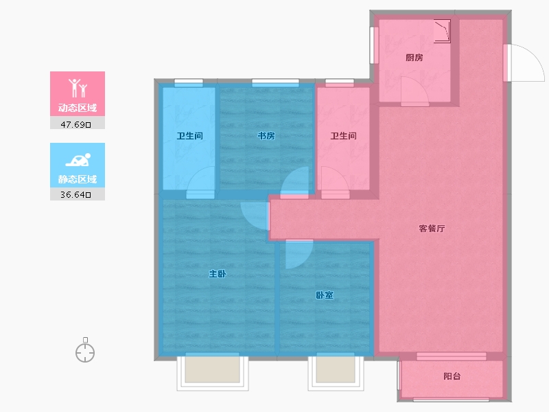 天津-天津市-招商公园1872-75.12-户型库-动静分区