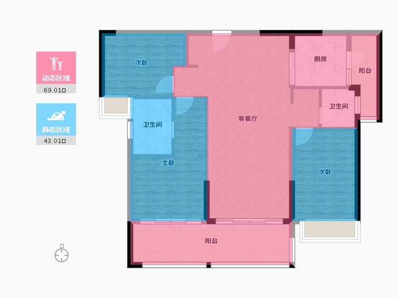 广东省-湛江市-雅居乐-101.50-户型库-动静分区