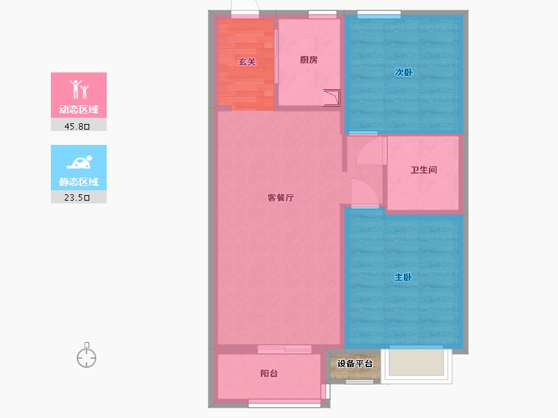 河北省-石家庄市-万科正定文化村-62.61-户型库-动静分区