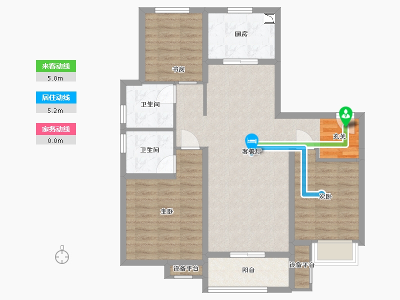 河北省-石家庄市-万科正定文化村-84.31-户型库-动静线