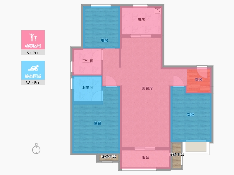 河北省-石家庄市-万科正定文化村-84.31-户型库-动静分区