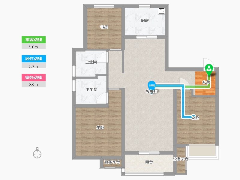 河北省-石家庄市-万科正定文化村-84.27-户型库-动静线