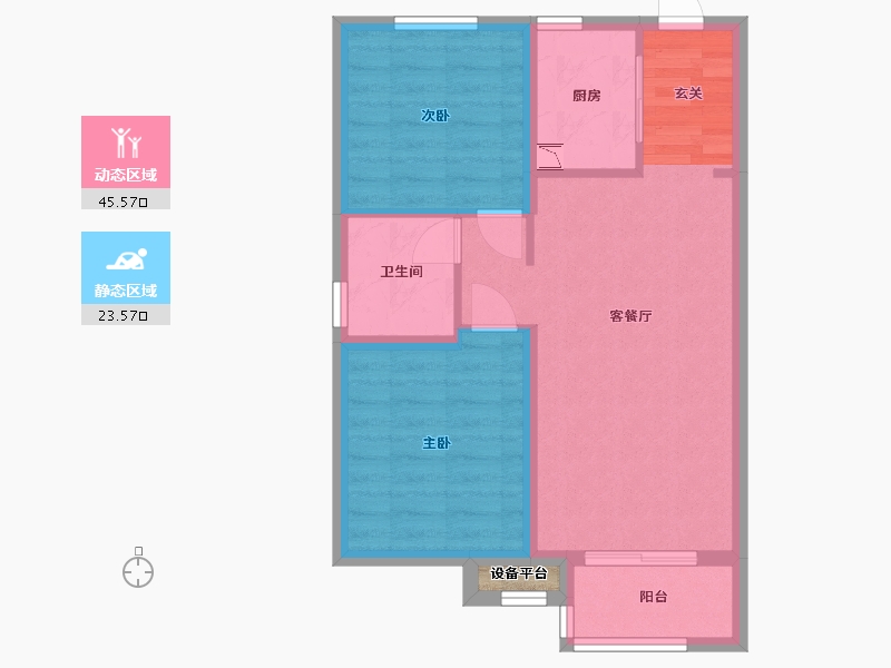 河北省-石家庄市-万科正定文化村-62.28-户型库-动静分区