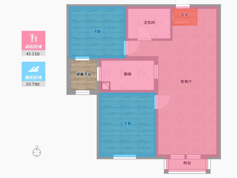 河北省-石家庄市-奥园城央云庭-57.80-户型库-动静分区