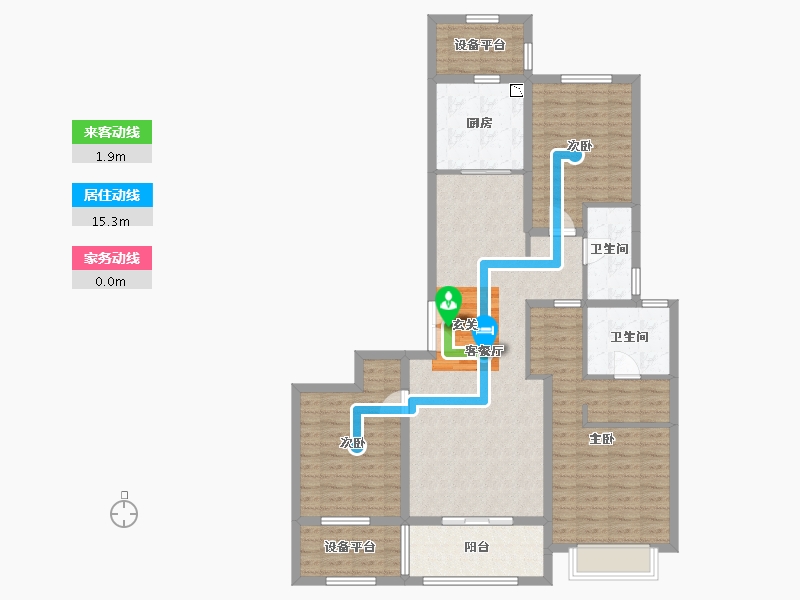 河北省-石家庄市-中冶德贤华府-115.26-户型库-动静线