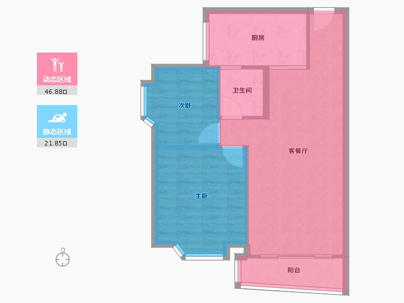 广东省-深圳市-阳光花园-62.32-户型库-动静分区