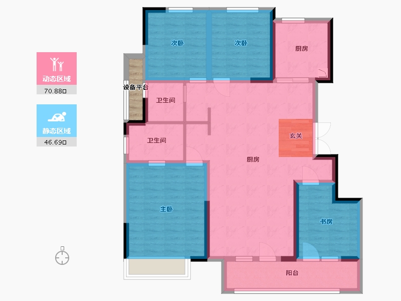 河北省-石家庄市-金科・集美郡-106.76-户型库-动静分区