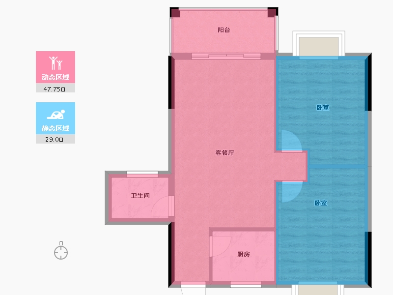 广西壮族自治区-北海市-听海一品-70.20-户型库-动静分区