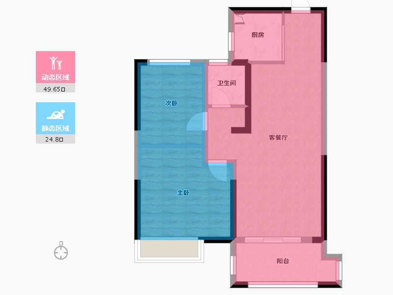 广西壮族自治区-桂林市-华夏麒麟・桂林公馆-66.20-户型库-动静分区