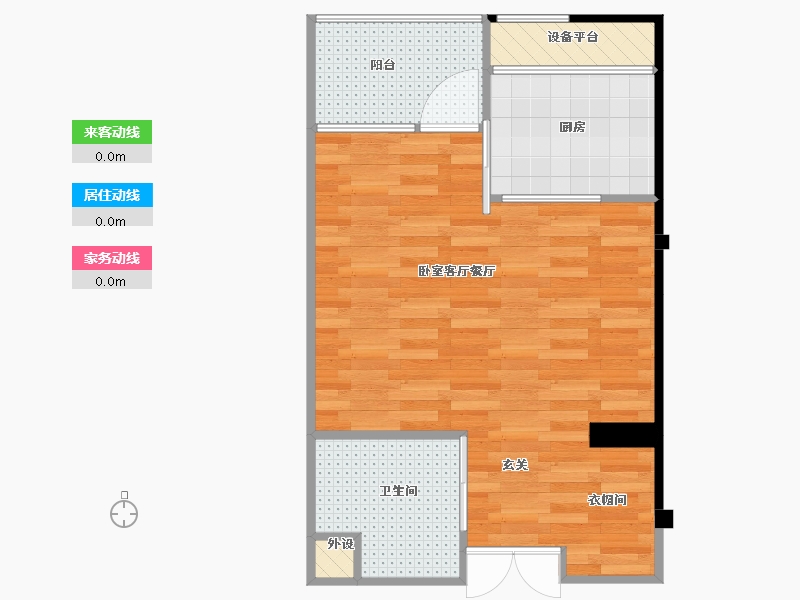 浙江省-嘉兴市-平湖南苑一品E51-46.70-户型库-动静线