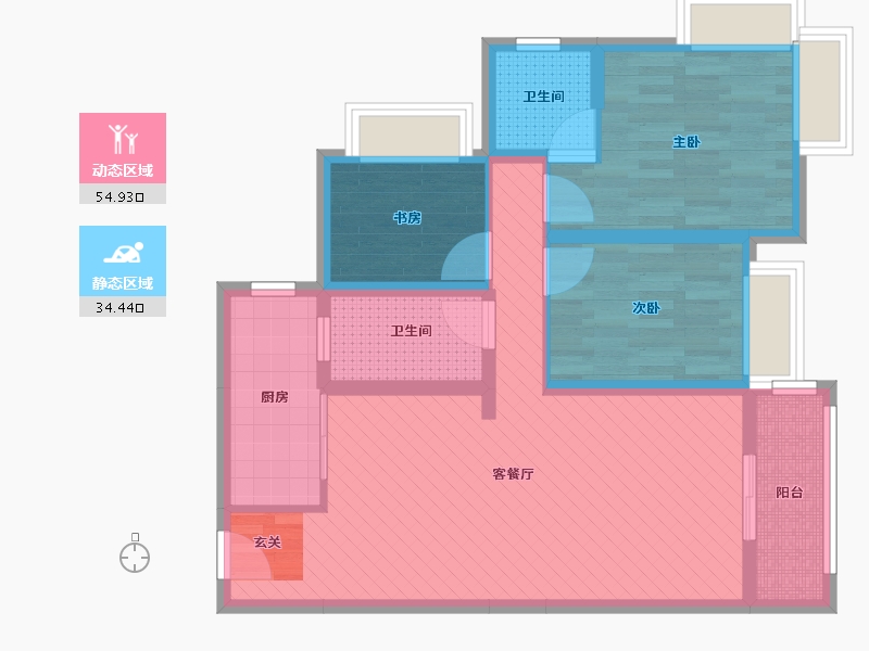 江西省-吉安市-城南国际-77.40-户型库-动静分区