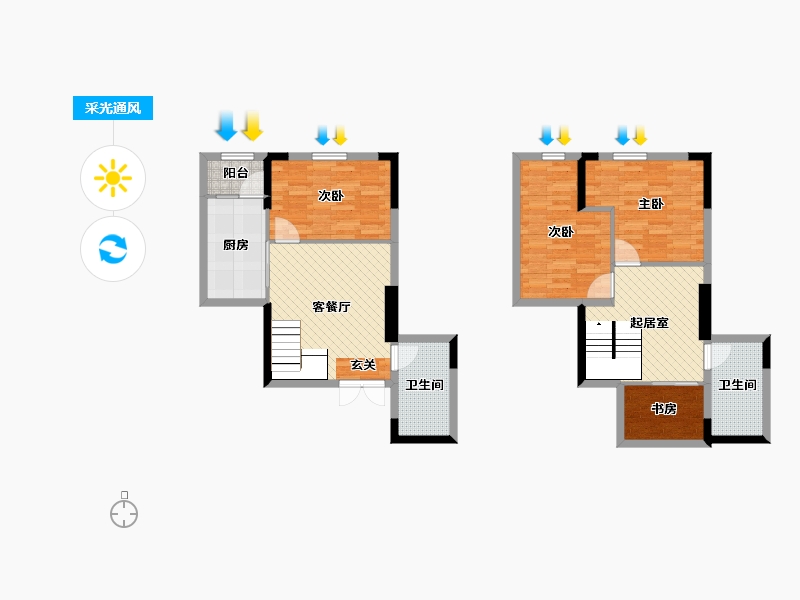 广东省-东莞市-富盈盈翠曦园-93.46-户型库-采光通风