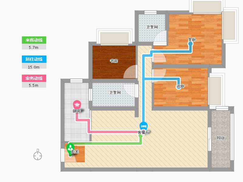 江西省-吉安市-城南国际-77.40-户型库-动静线