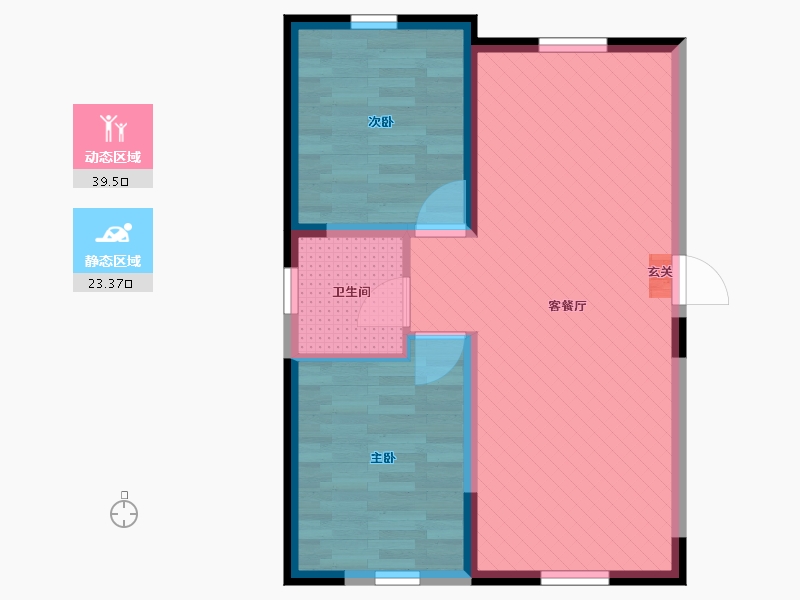 吉林省-长春市-力旺康城-55.99-户型库-动静分区