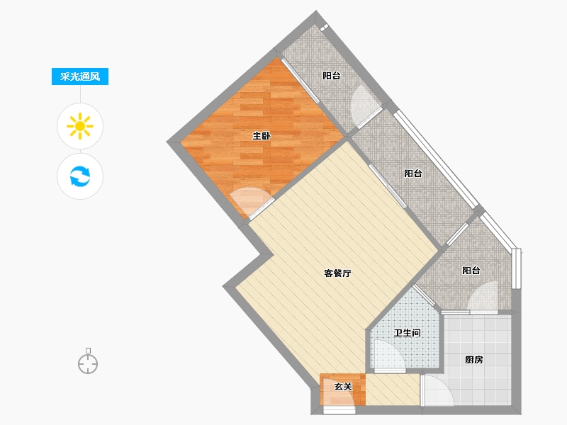 四川省-成都市-阳曦芙蓉城-52.94-户型库-采光通风